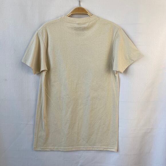 BrandMakers Y2K Retro Graphic T-shirt Men S Cream Tequila Breakfast Print Tee - Picture 3 of 7